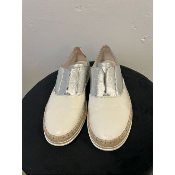 Tod's Gomma Rafia TV Francesina Pelle Two Tone Slip On Flats Women's 9 (39.5) - Picture 3 of 10